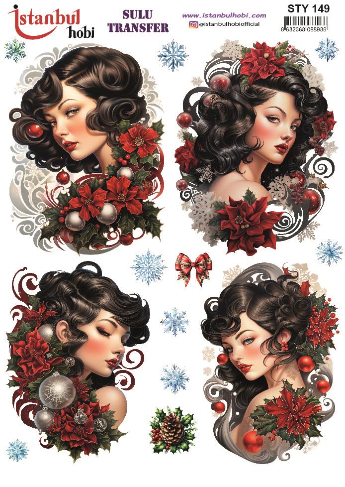 Yılbaşı Sulu Transfer 25x35cm STY149
