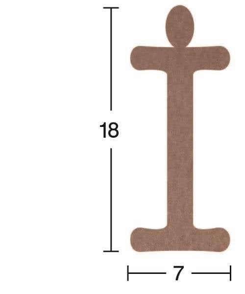 Harf Ahşap Obje 18mm - İ