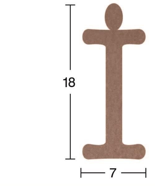 Harf Ahşap Obje 18mm - İ