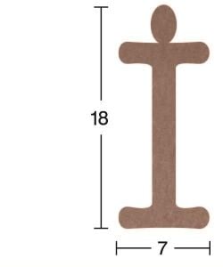 Harf Ahşap Obje 18mm - İ