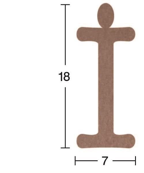 Harf Ahşap Obje 18mm - İ