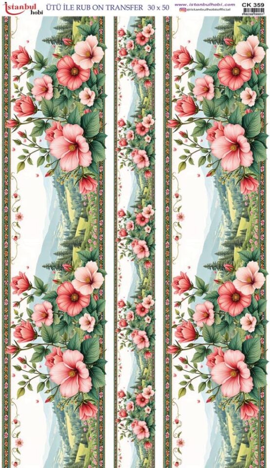 Ütü İle Rub On Transfer Kağıdı 30x50cm CK359