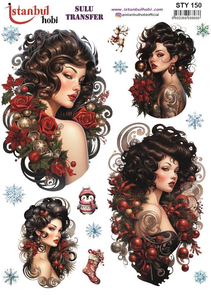 Yılbaşı Sulu Transfer 25x35cm STY150