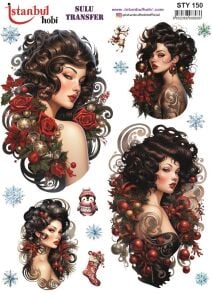 Yılbaşı Sulu Transfer 25x35cm STY150