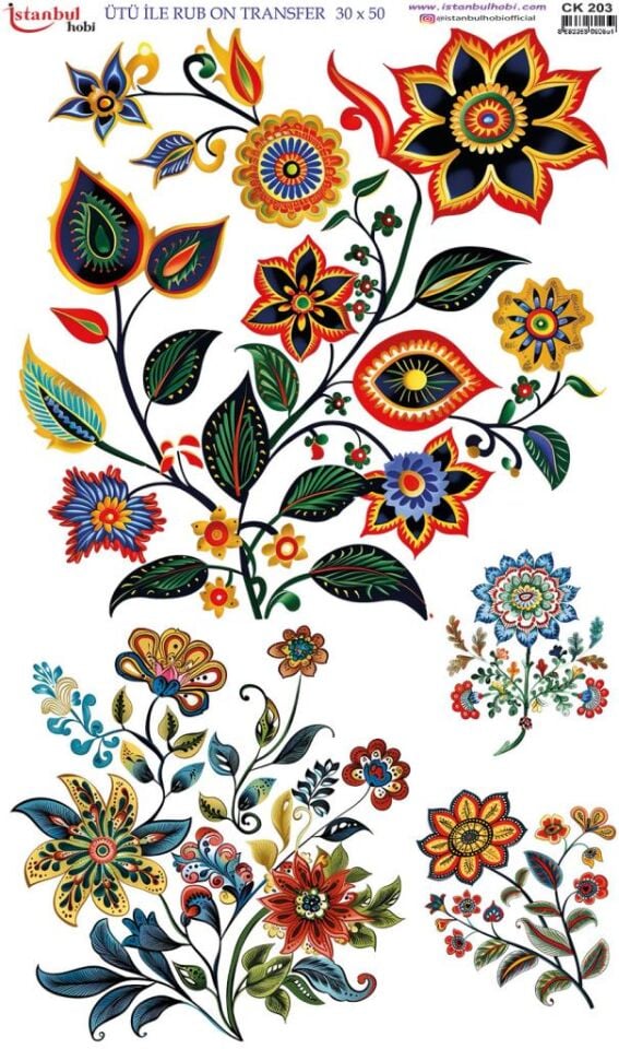 Ütü İle Rub On Transfer Kağıdı 30x50cm CK203