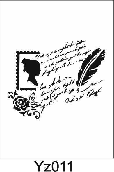 Yazı Desenler Stencil Şablon (25x35) YZ-011