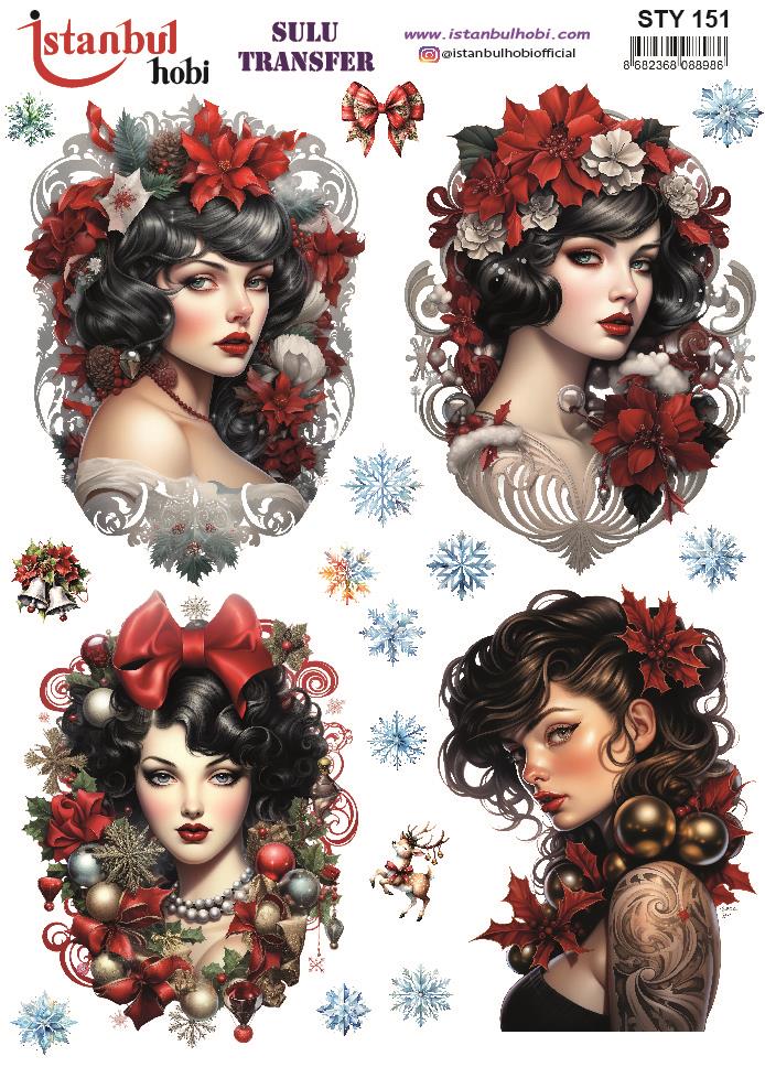 Yılbaşı Sulu Transfer 25x35cm STY151