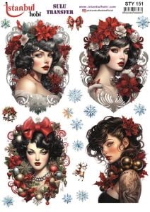 Yılbaşı Sulu Transfer 25x35cm STY151