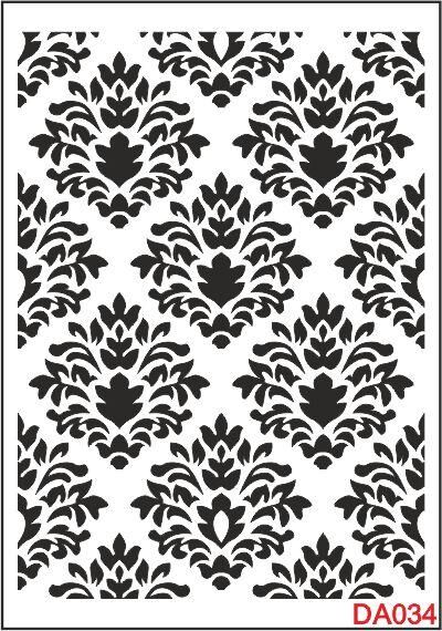 Damask Desen Stencil Şablon (21x30) DA-034