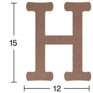 Harf Ahşap Obje 18mm - H