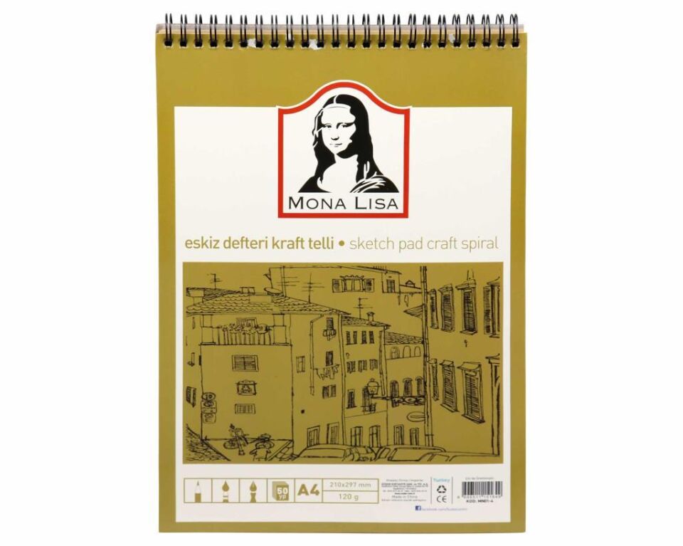 Eskiz Defteri Mona Lisa Craft Telli A4 120gr