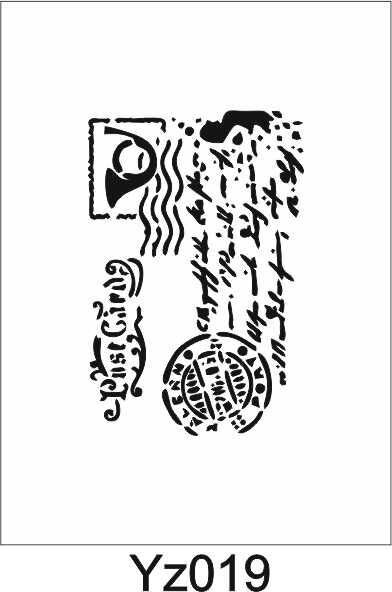 Yazı Desenler Stencil Şablon (21x30) YZ-019