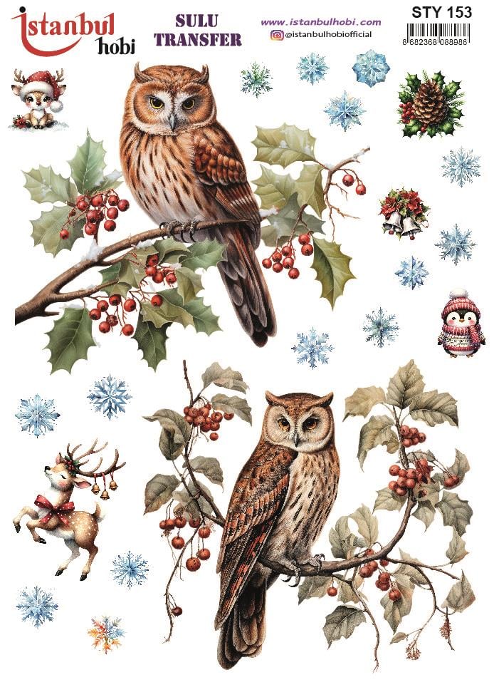 Yılbaşı Sulu Transfer 25x35cm STY153