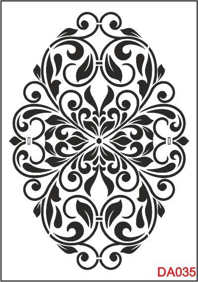 Damask Desen Stencil Şablon (21x30) DA-035