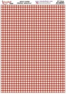 Pirinç Dekopaj Kağıdı 30x42cm PT-805 Damalı