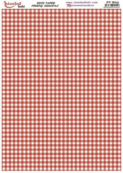 Pirinç Dekopaj Kağıdı 30x42cm PT-805 Damalı