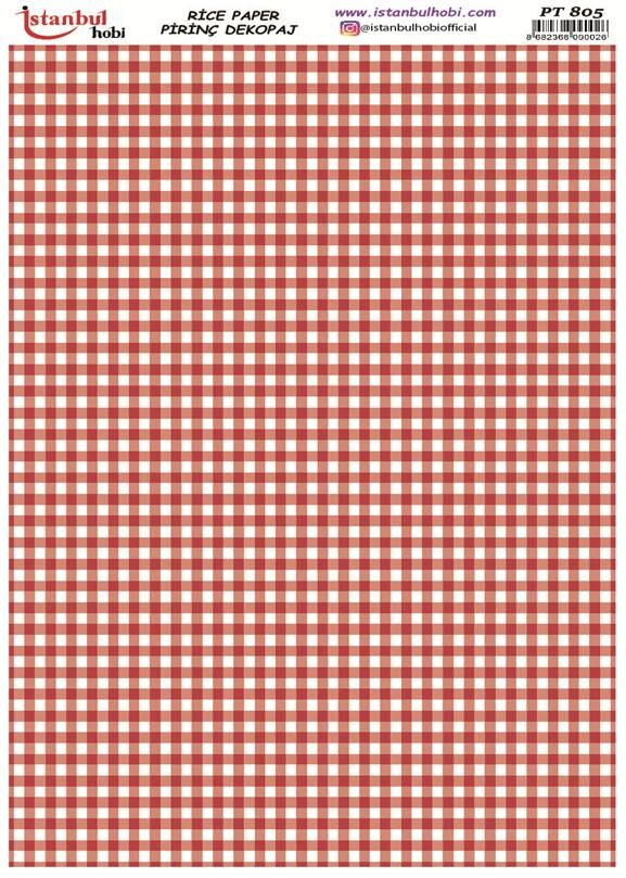Pirinç Dekopaj Kağıdı 30x42cm PT-805 Damalı