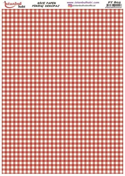 Pirinç Dekopaj Kağıdı 30x42cm PT-805 Damalı