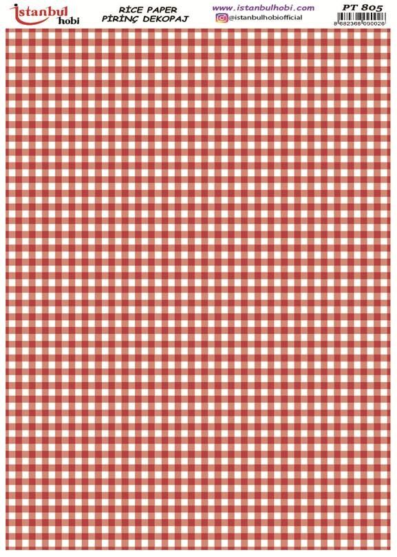 Pirinç Dekopaj Kağıdı 30x42cm PT-805 Damalı