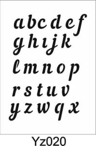 Yazı Desenler Stencil Şablon (21x30) YZ-020