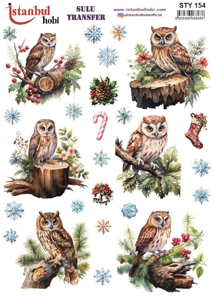 Yılbaşı Sulu Transfer 25x35cm STY154
