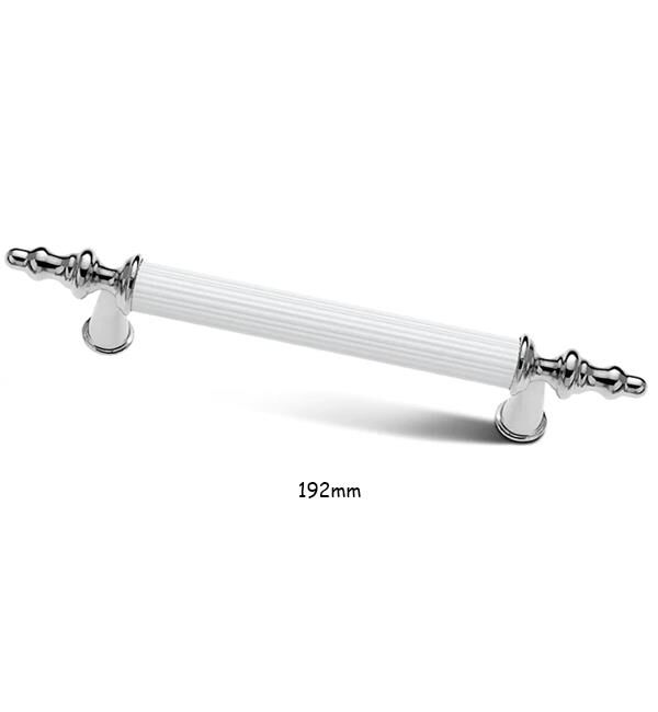 Asos Krom Beyaz Lüks Mobilya Dolap Çekmece Kulp 192mm