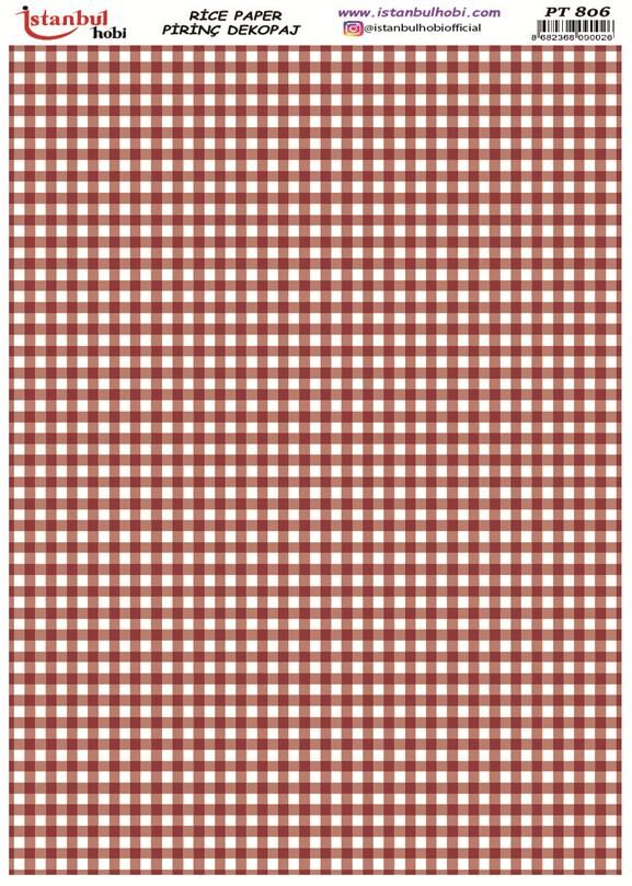 Pirinç Dekopaj Kağıdı 30x42cm PT-806 Damalı