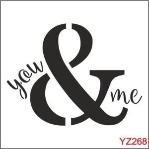 Yazı Desenler Stencil Şablon (20x20) YZ-268