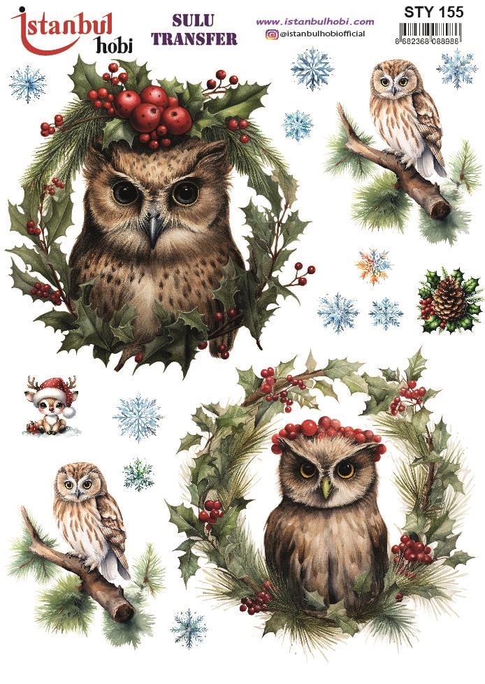 Yılbaşı Sulu Transfer 25x35cm STY155