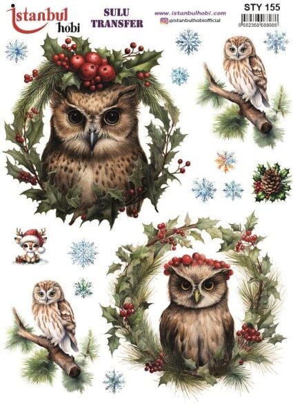Yılbaşı Sulu Transfer 25x35cm STY155