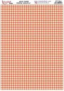 Pirinç Dekopaj Kağıdı 30x42cm PT-851 Damalı