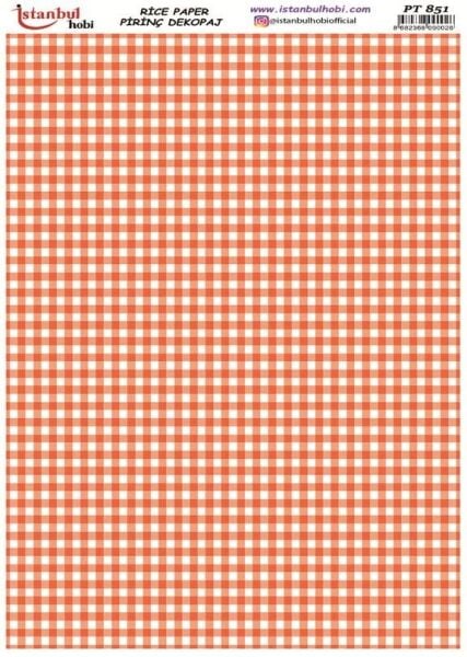 Pirinç Dekopaj Kağıdı 30x42cm PT-851 Damalı