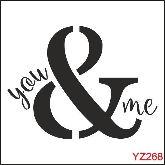 Yazı Desenler Stencil Şablon (25x25) YZ-268