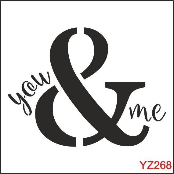 Yazı Desenler Stencil Şablon (25x25) YZ-268