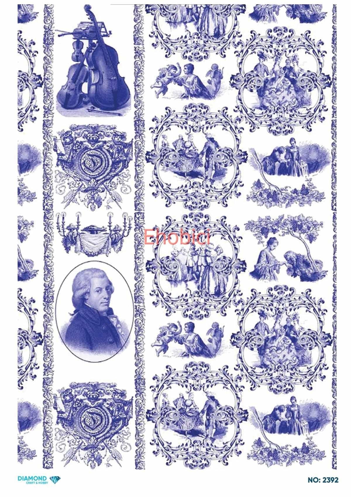 Diamond Pirinç Dekopaj Kağıdı - 2392