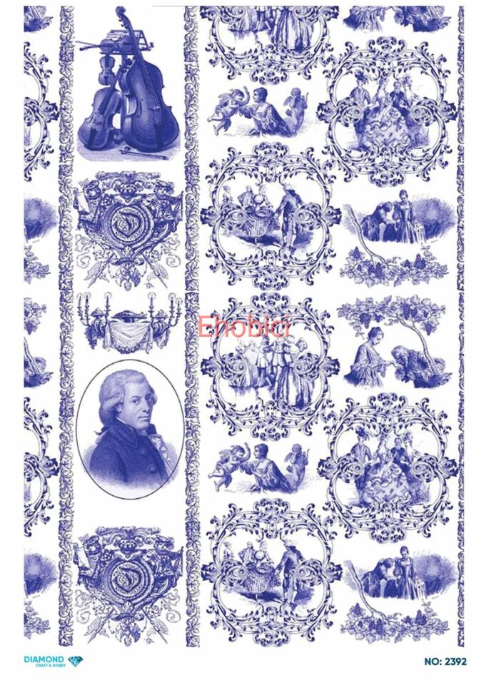 Diamond Pirinç Dekopaj Kağıdı - 2392