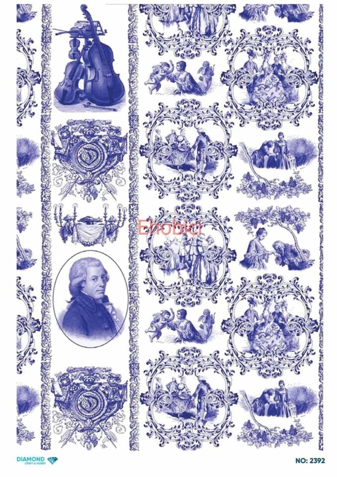 Diamond Pirinç Dekopaj Kağıdı - 2392