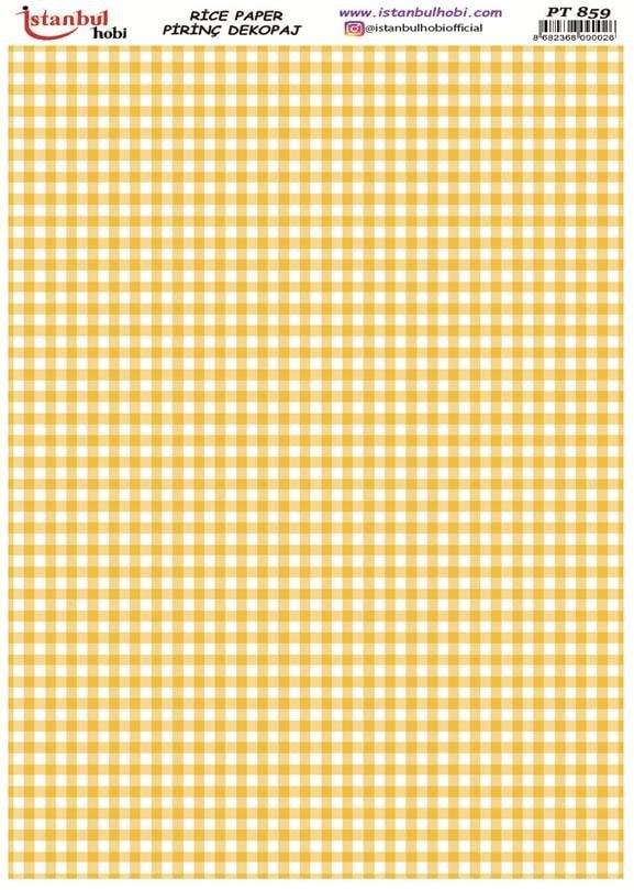 Pirinç Dekopaj Kağıdı 30x42cm PT-859 Damalı