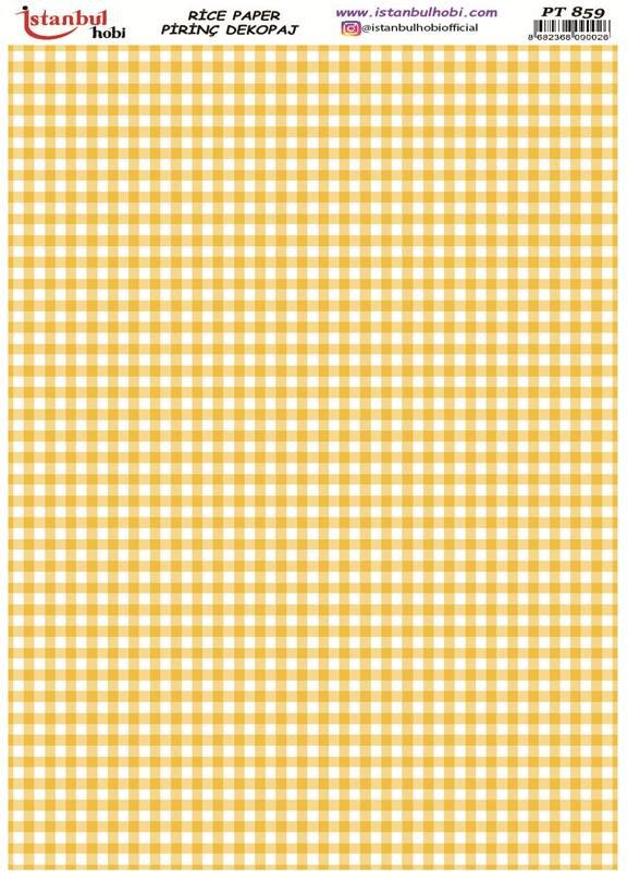 Pirinç Dekopaj Kağıdı 30x42cm PT-859 Damalı