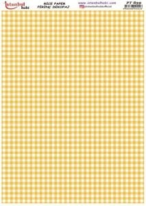 Pirinç Dekopaj Kağıdı 30x42cm PT-859 Damalı