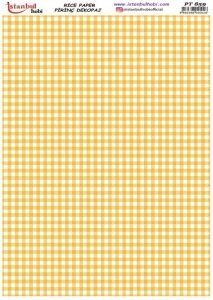 Pirinç Dekopaj Kağıdı 30x42cm PT-859 Damalı