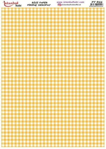 Pirinç Dekopaj Kağıdı 30x42cm PT-859 Damalı