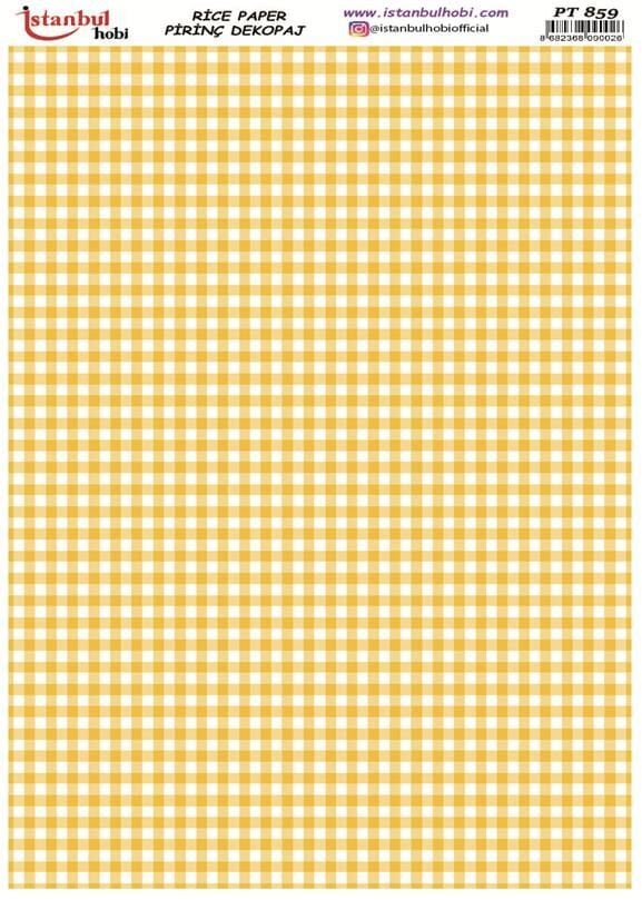 Pirinç Dekopaj Kağıdı 30x42cm PT-859 Damalı