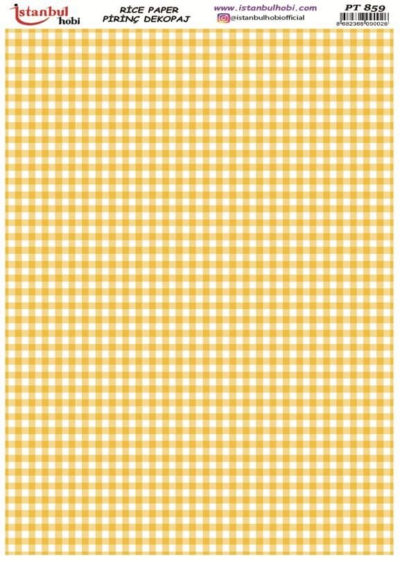 Pirinç Dekopaj Kağıdı 30x42cm PT-859 Damalı