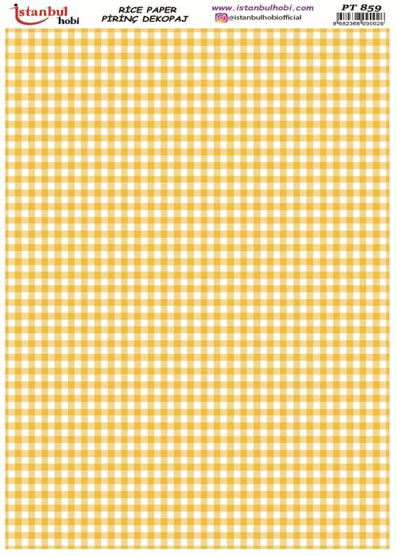 Pirinç Dekopaj Kağıdı 30x42cm PT-859 Damalı