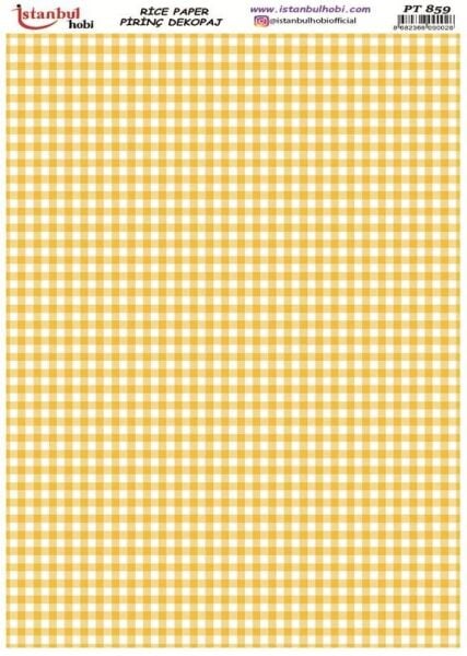 Pirinç Dekopaj Kağıdı 30x42cm PT-859 Damalı