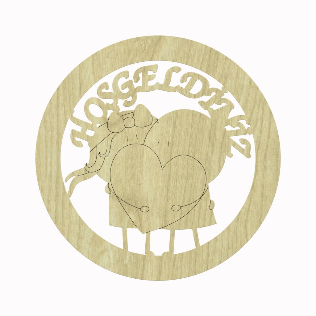 Ahşap Kapı Süsü Hoşgeldiniz L95