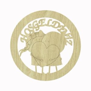 Ahşap Kapı Süsü Hoşgeldiniz L95