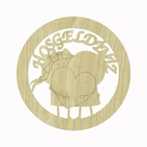 Ahşap Kapı Süsü Hoşgeldiniz L95