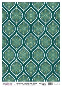 Cadence Desenli Gümüş Varak Pirinç Dekoapaj Kağıdı - Model 022